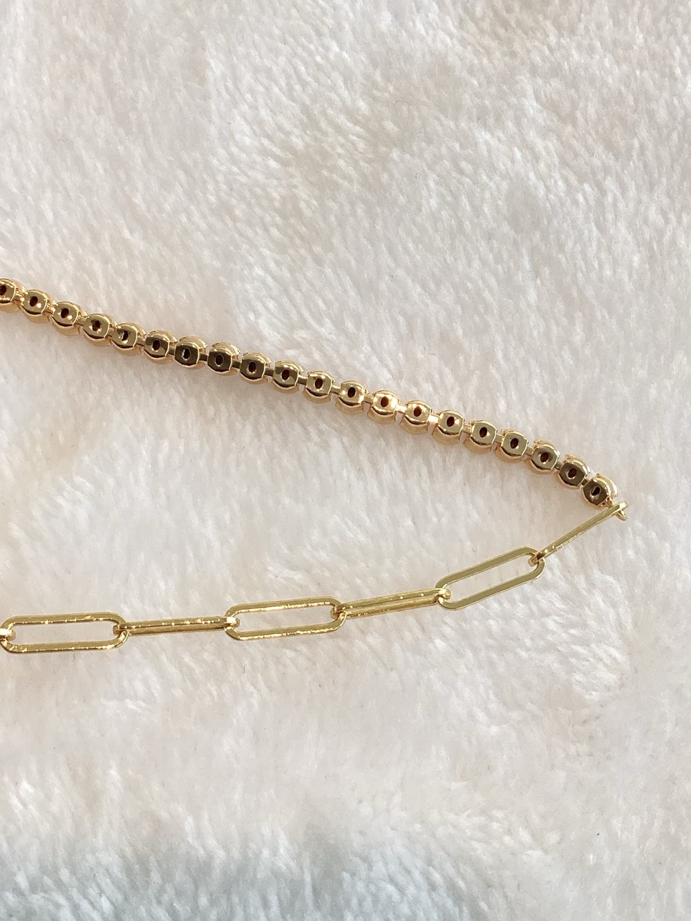 Anthropologie 14KT Gold Plated Bracelet Dainty New Colorful Pink Rose Stone - Picture 6 of 8